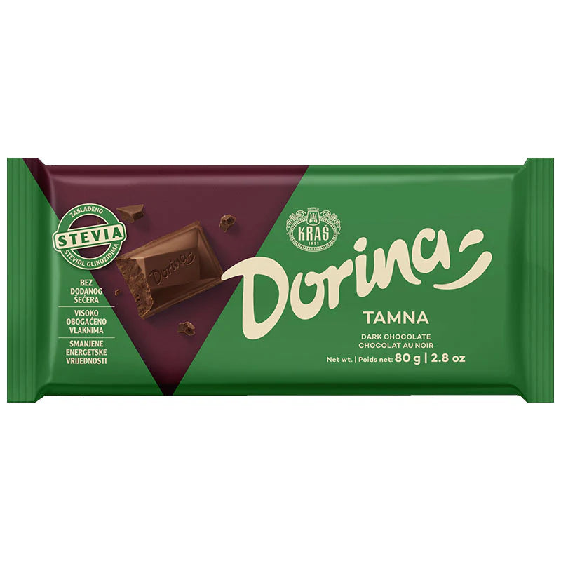 KRAS Dorina Chocolate Dark Sugar Free 80g