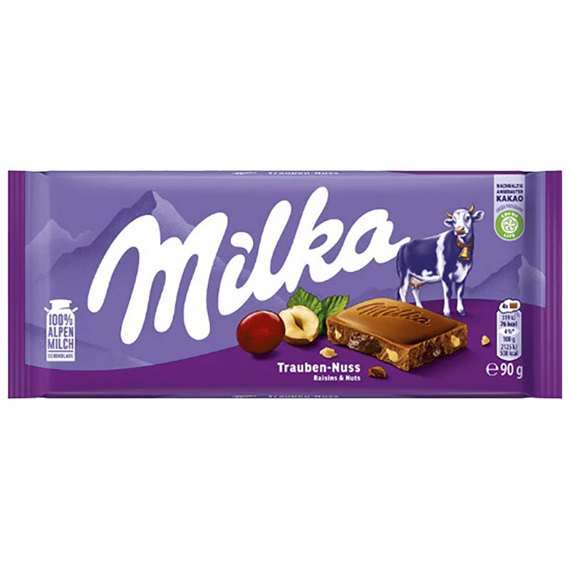 MILKA Chocolate Raisen And Nuts 100g