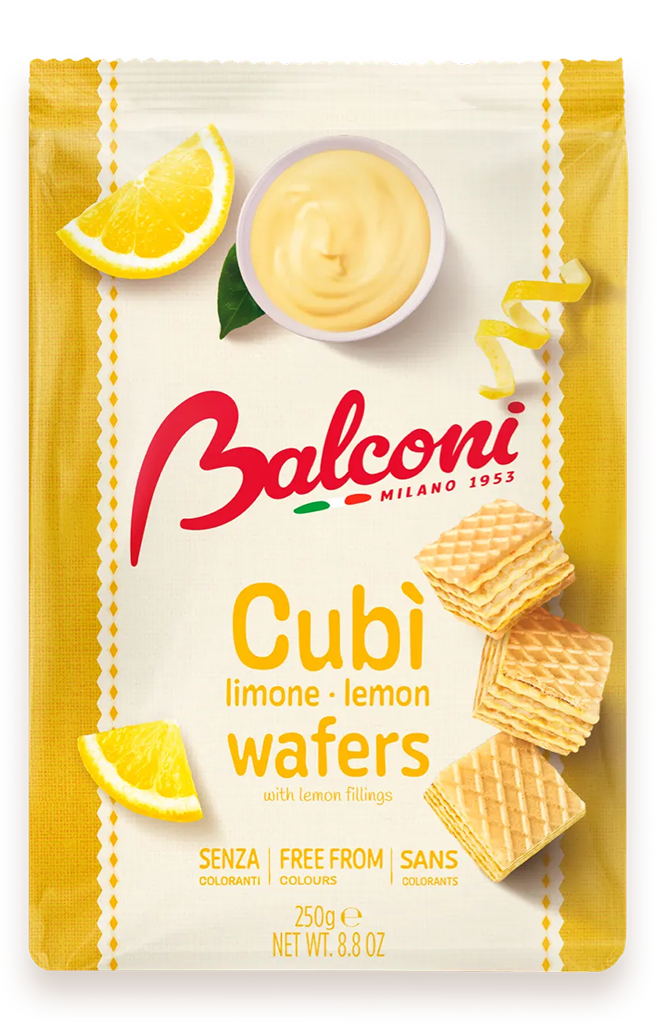 BALCONI Cubi Wafer Lemon/Napolitanke Kocke Sa Limunom 250g