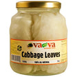 Jar of VaVa Cabbage Leaves on a white background